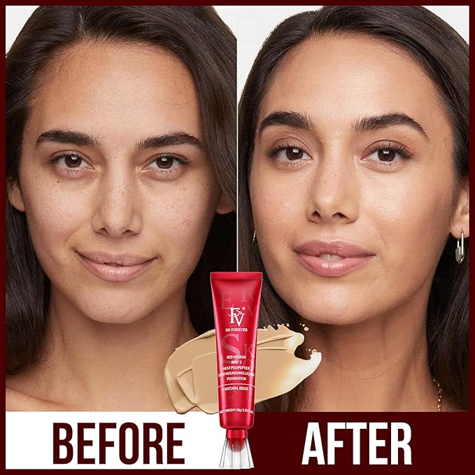 FV Waterproof Foundation with Oil-control, No Transfer & Long Lasting, Matte Foundation for Oily/Normal Skin, Liquid Makeup Foundation with Buildable Coverage for Face, 30g, Natural Beige