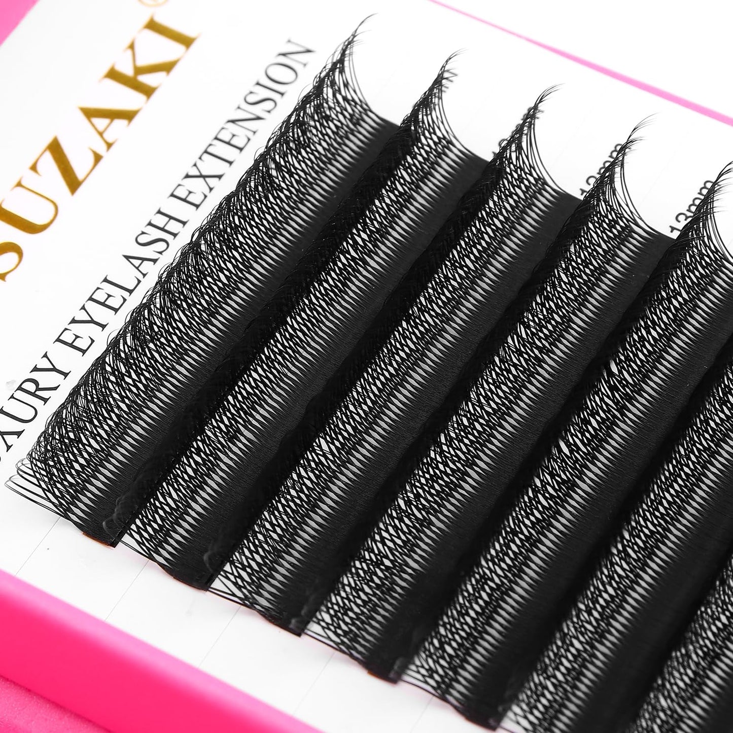 Lash Extensions Double Tips 3D Eyelash Extensions W Shape 0.07mm Thickness D Curl 10mm Premade Fans Easy Fan Volume Matte Black Crisscross Eyelashes(W-3D-Double Tips-0.07-D,10mm)