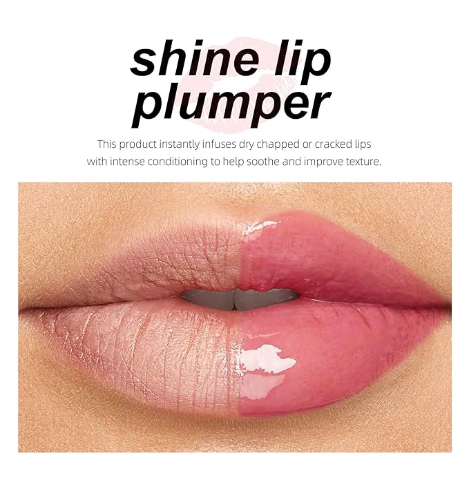 MAEPEOR Nourishing Lip Balm 8 Colors Smooth Moisturizing Lip Glow Gloss Non-Sticky and Long-lasting Hydrating Jelly Lip Balm for Women and Girls (Color 06)