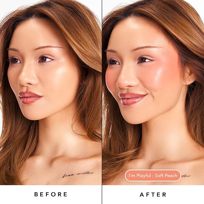 Sacheu Cheek STAY-N Liquid Blush for Cheeks — High Pigment, Buildable, Lightweight Cream Blush Infused With Squalane, for Dewy & Radiant Flushed Cheeks — Long-lasting & Cruelty Free, I'm Playful