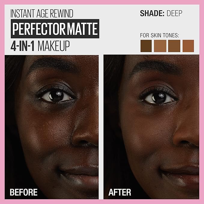 Maybelline Instant Age Rewind Instant Perfector 4-In-1 Matte Makeup, 05 Deep, 1 Count