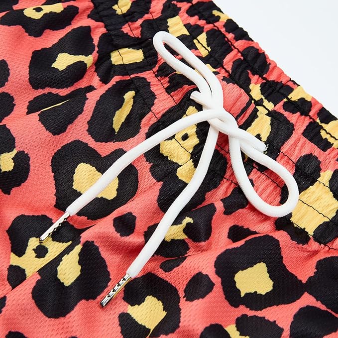 Fashion Funny Animal Printing Swim Trunks 5 inch Inseam Quick Dry Active Board Shorts for Men