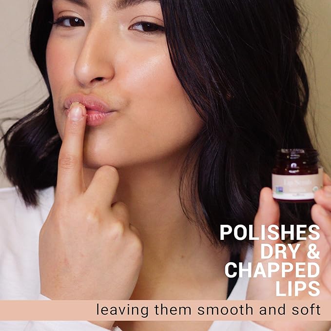 Organic Lip Scrub Vanilla - Lip Scrubs Exfoliator & Moisturizer, Lip Exfoliator Scrub, Sugar Lip Scrubs, Lip Sugar Scrub, Lip Care Products for Chapped Lips, Lip Scrubber, Lip Moisturizer for Dry Lips