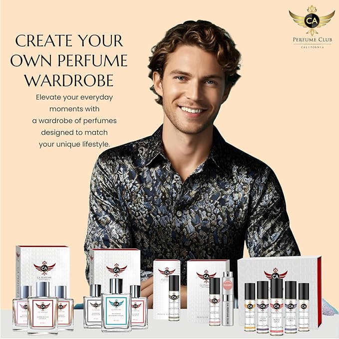 CA Perfume Impression of Happy For Men Fragrance Body Oil Dupes Attar Roll-On 0.3 Fl Oz/10ml