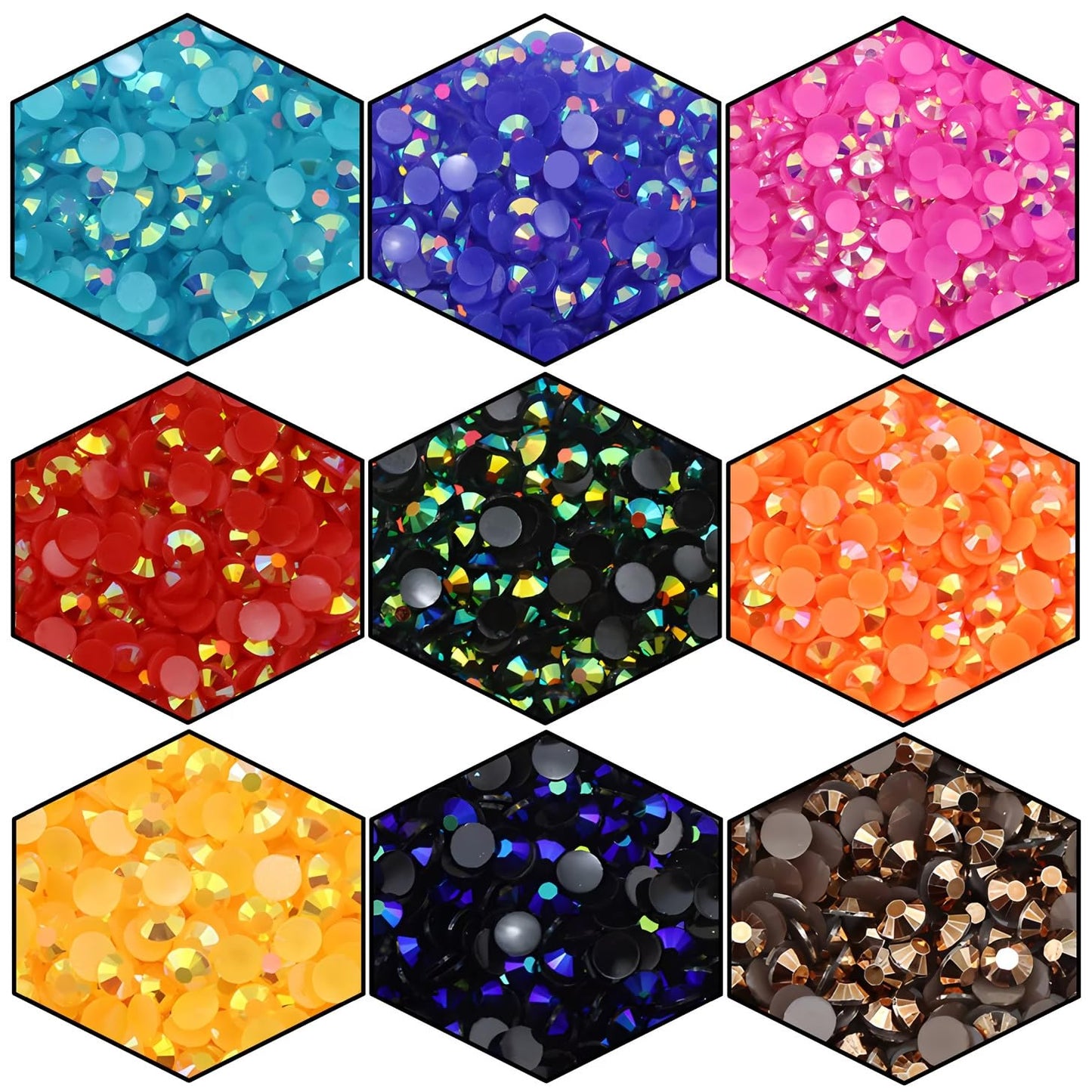 4500 Pcs SS12 3mm AB Flatback Rhinestones for Nails Art Crafts Glitter Round Shine Gems Crystals DIY Clothes Shoes （Green AB）