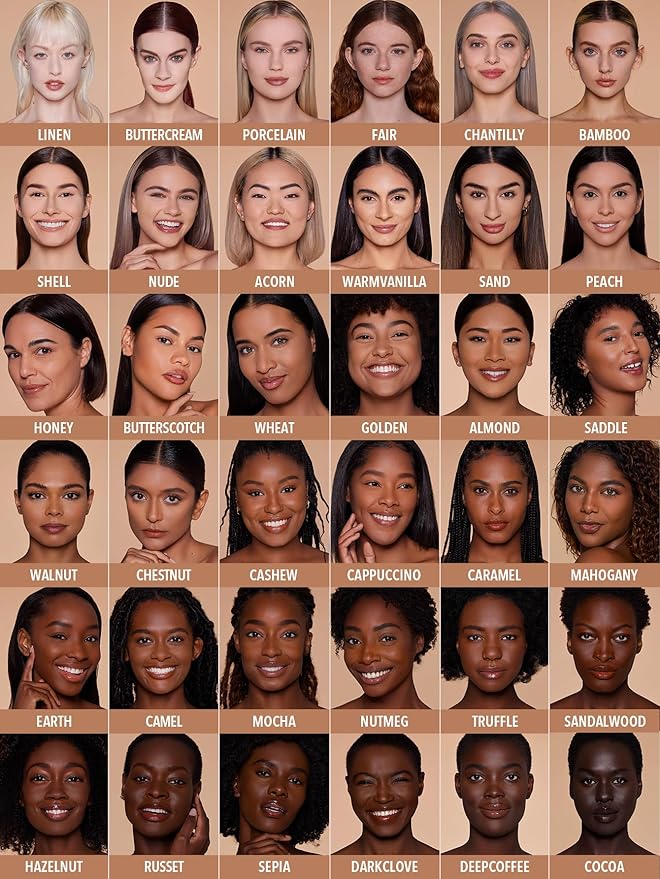 SHEGLAM SKin-Focus Full Coverage Powder Foundation Oil-Control Lightweight Face Pressed Powder Makeup-Peach