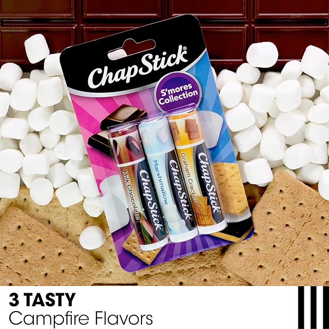 ChapStick Lip Care Bundle – S’Mores Collection + Classic Original Lip Balm, 0.15 Oz Ea (5 Piece Set)