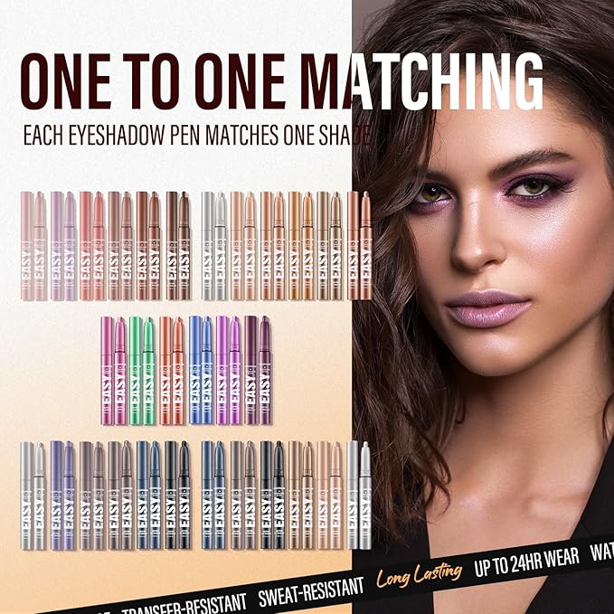 LANGMANNI Eyeshadow Stick,8 PCS Waterproof Multi-Color Eyeshadow Pen Set,Creamy Long-Lasting Eye Makeup Kit,Natural & Shimmer Shades Contour Stick,Perfect Gifts For Women (#F-8 Colors)