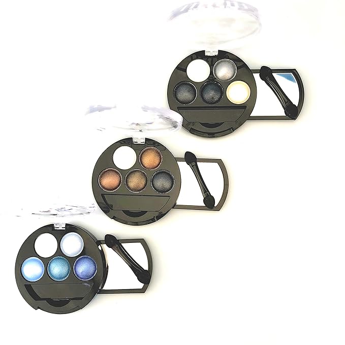 Mallofusa 5 Colors Eye Shadow Palette Powder Metallic Shimmer Eyeshadow Palette (Golden Frenzy) 4.7oz