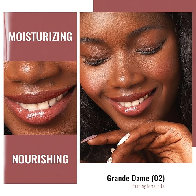 Oulac Moisturizing Shine Red Lipstick for Women, 2 in 1 Tinted Lip Balm for Winter, Hydrated Juicy and Glossy Lip Color for Dry, Cracked and Chapped Lips, Vegan 2.2g/0.07oz (02)