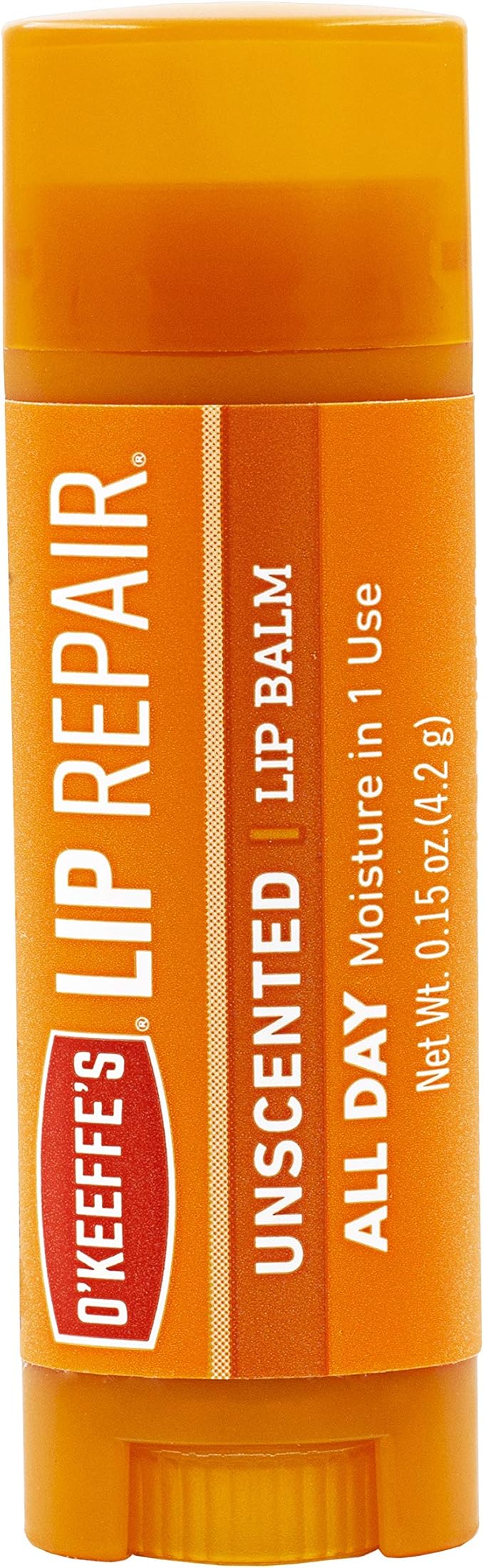 O'Keeffe's Lip Repair Lip Balm for Dry, Cracked Lips, Stick, (Pack of 4: 3 Cooling + 1 Unscented)