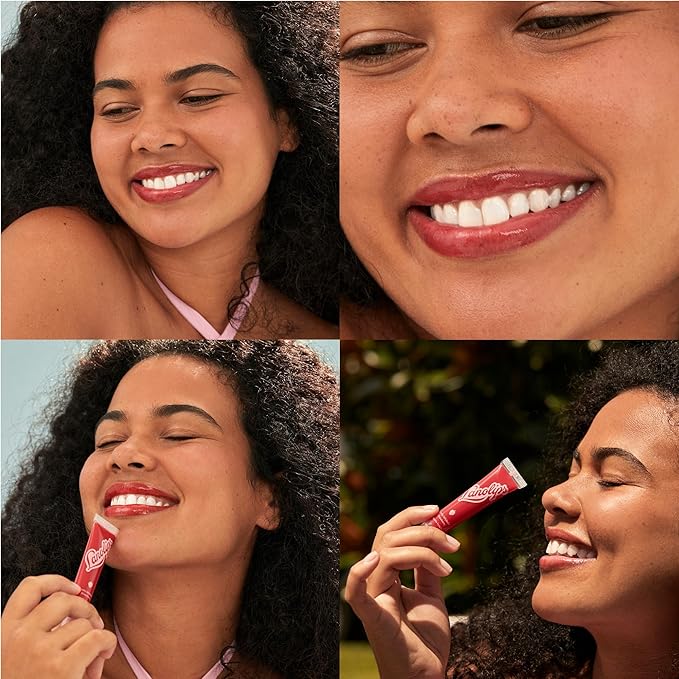 Lanolips Fruity Jellybalm, Strawberry - Tinted Lip Balm to Deepen, Brighten & Enhance - Moisturizing Lanolin Lip Balm & Lip Gloss for Everyday Lip Care (10g / 0.35oz)