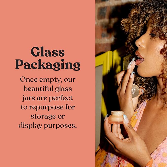 Poppy & Pout Natural Lip Scrub, Moisturizing Sugar Scrub for Dry Lips, Lip Scrubber Exfoliator with Essential Oils Smooths and Hydrates Lips, In Recyclable Glass Jars, Cruelty Free - Lemon Bloom