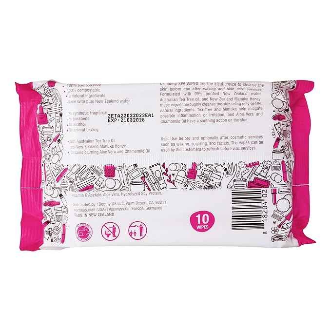 Intimate Care Natural Spa Wipes with Tea Tree and Manuka Honey 10 pcs