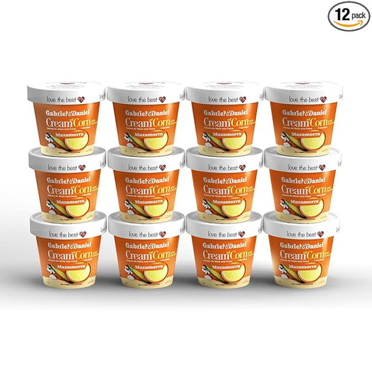 Gabriel & Daniel Gluten Free Instant Cream of Corn with Coconut – Non-GMO, Pure and Wholesome Hot Cereal – Creamy Texture with Mazamorra – Microwave Cup for a Nourishing and Easy Breakfast (Pack of 12)