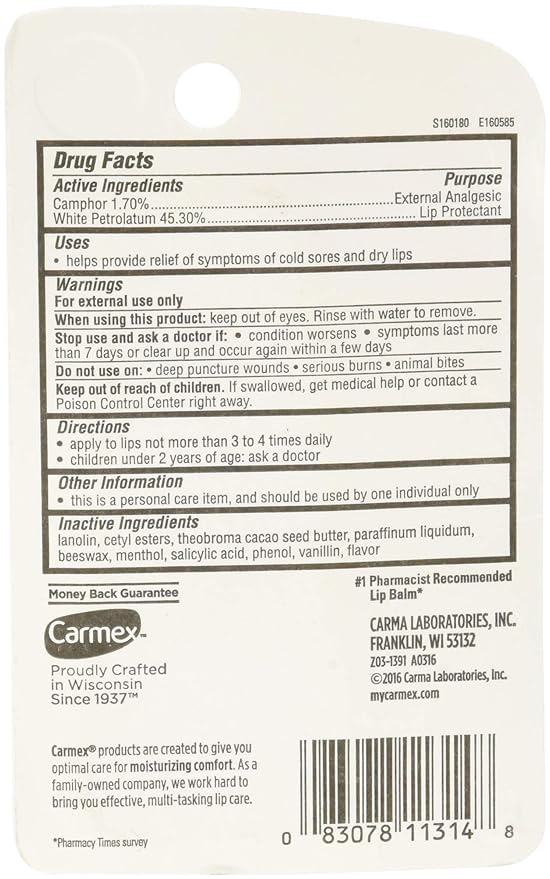 Carmex Classic Lip Balm, Medicated, 0.35 oz