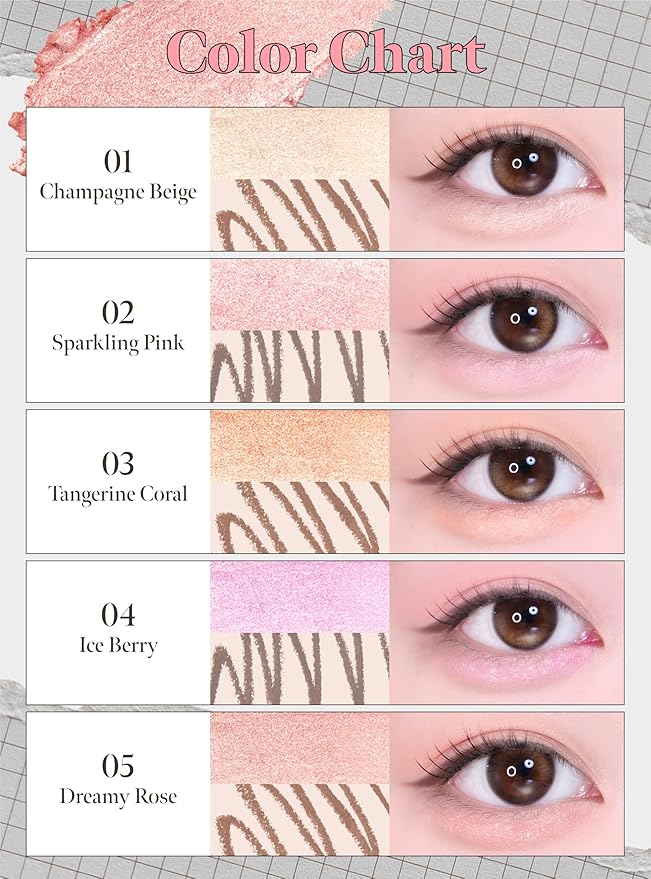 CORALHAZE Idol AEGYO-SAL Maker 01 Champagne Beige, 2-in-1 Under-Eye Highlighter and Contour Liner for Bright, Voluminous Eyes, Long-Lasting, Smudge-Proof Shimmer Stick with Natural Glow, Korean Beauty