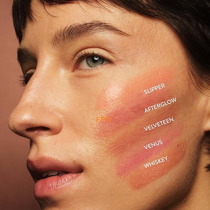 goop Beauty Cream Blush | Sheer Pop of Color for Lips & Cheeks | Vitamin C, Vitamin E, & Safflower Oil | Natural Makeup for Glowing Skin | Paraben & Silicone Free | 0.5 oz | Whiskey - Warm Terracotta