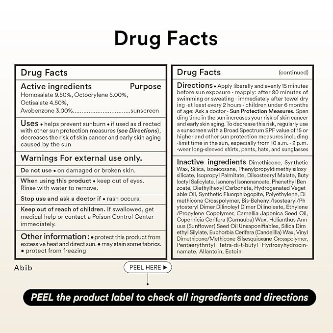 Abib Airy & Quick Sunstick DUO Broad Spectrum SPF50+ 1.58 oz / 45g (Semi-matte & Glowing) | Korean Suncreen Stick Suncare Sunblock, No Whitecast, Protector Solar Barra, Water resistant