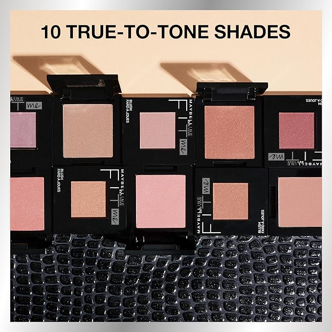 Maybelline Fit Me Powder Blush, Lightweight, Smooth, Blendable, Long-lasting All-Day Face Enhancing Makeup Color, Rose, 1 Count