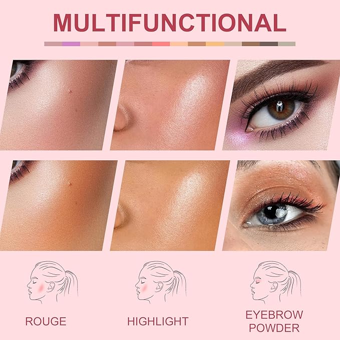 Eyeshadow,18Colors Eyeshadow Palette, Matte&Glitter&Shimmer Eyeshadow,for Eye Makeup Long Lasting Waterproof Eye Makeup Palette, Glitter Shimmer Professional Bright-Colored Eye Shadow(G005-1/G005-2)