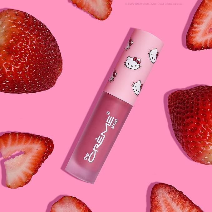 The Crème Shop x Sanrio Hello Kitty Collection: Ultimate Lip Elixir - Kawaii Kiss Lip Oil Set with Nourishing Ingredients - Perfect for Hydration, Shine, and a Hint of Tint (Set of 4)
