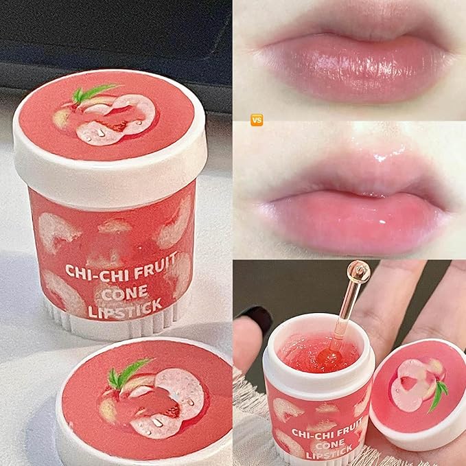 Lip Care Balm, Ice Cream Shape 3 Scent Lip Balm Pot Refreshing for Daily Care