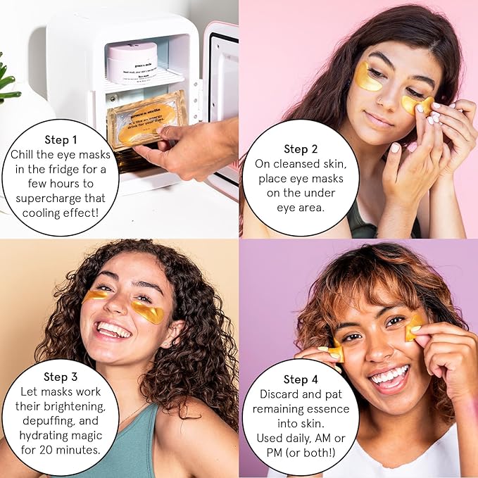 Under Eye Mask - Reduce Dark Circles, Puffy Eyes, Undereye Bags, Wrinkles - Gel Under Eye Patches, Vegan Cruelty-Free Self Care by grace and stella (72 Pairs, GoldPinkBlue)24 Pair (Pack of 3)