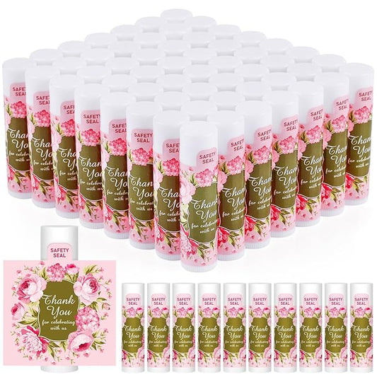 DMSKY Lip Balm Bulk 60 Pcs, Bridal Shower Gifts for Guests,Thank You Gifts for Coworkers Women Men, Bridal Wedding Favors for Guests