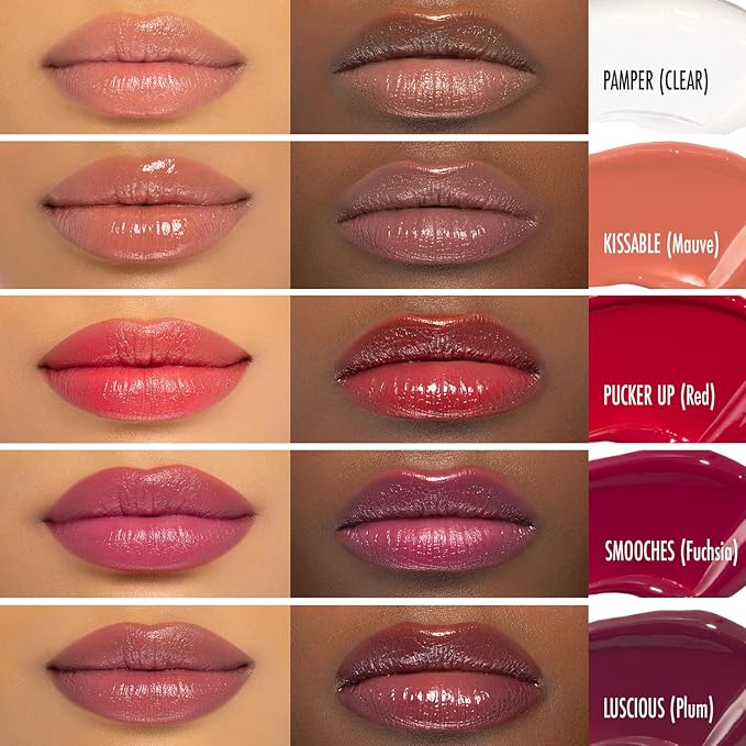 Black Radiance Beyond A Pout Plumping Lip Balm, Moisturizes & Conditions with a Blend of Botanical Oils & Hyaluronic Acid For a Glossy Finish, Vegan, Cruelty-Free - Pucker Up