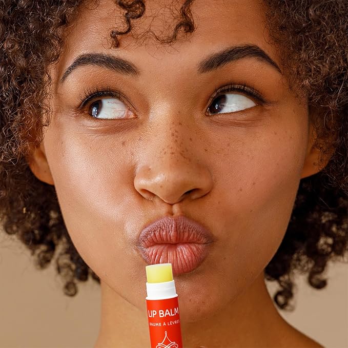 Tangerine Lip Balm, Vegan Lip Balm Set, Beeswax Free, with Avocado Oil, Organic Jojoba Oil, Candelilla Wax, and Vitamin E, Natural Moisturizer For Dry, Chapped, or Cracked Lips, 3 Tube Set