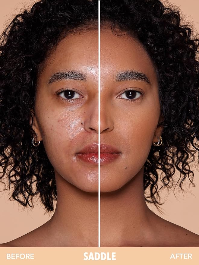 SHEGLAM SKin-Focus Full Coverage Powder Foundation Oil-Control Lightweight Face Pressed Powder Makeup-Saddle