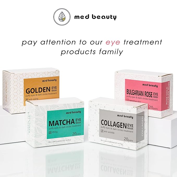 24K Gold Under Eye Patches Eye Masks For Dark Circles And Puffiness with anti-aging effect 20 pairs 40 pcs [medbeauty]