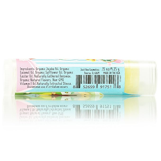 Lappy Lips Organic 100% Natural, Lip Balm Chap stick for Kids, Toddlers (6 flavors) - Organic Essential Oil - for Dry Chapped Lips to Restore and Heal and Make Kids Happy