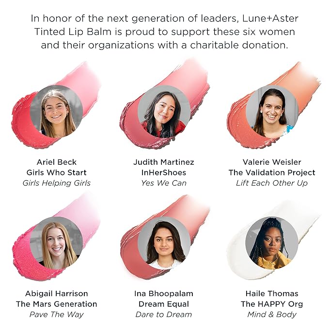 Lune+Aster Tinted Lip Balm - Mind & Body - Vegan, antioxidant-rich vitamins C and E tinted lip balm provides a sheer customizable flush of color for soft, smooth lips