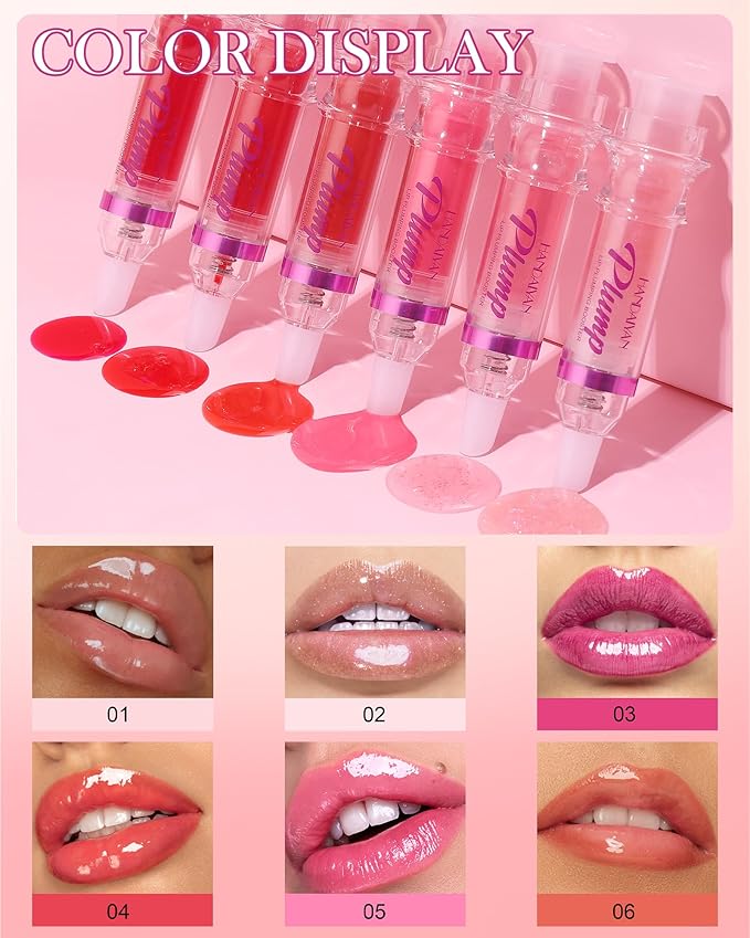 Spicy Lip Plumping Booster,Plumping Lip Oil with Chili Extract, High-Shine Smooth Fuller Lips, Hydrating & Volumizes Lip Glaze, Plump and Pout Lip Plumper Lipstick, Christmas Makeup Gift for Women-04#