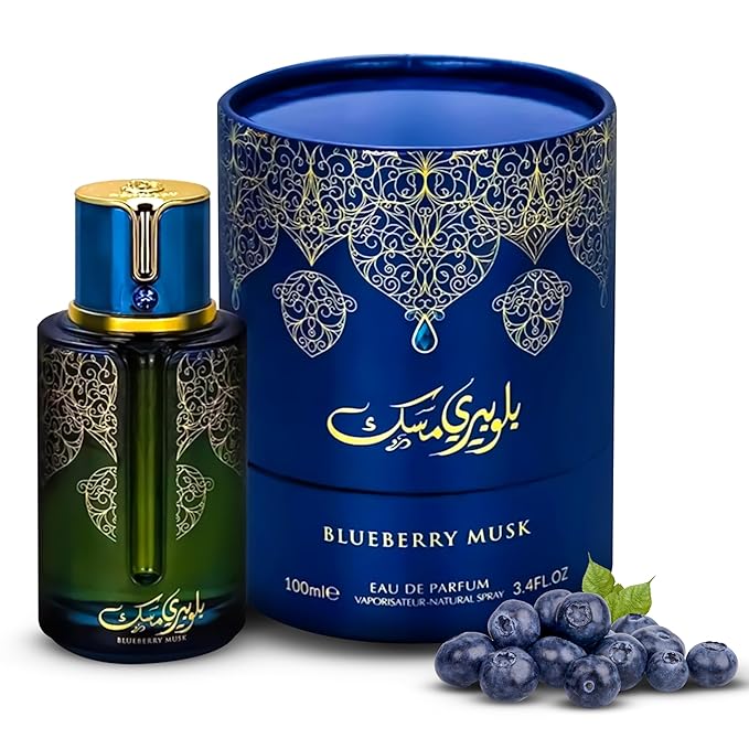 Blueberry Musk Eau de Parfum - Long Lasting Unisex Cologne for Men and Women, Rich & Sensual Fragrance Spray - Bold Fruity & Floral Scent with Woody Base - 100 ml / 3.4 Fl Oz