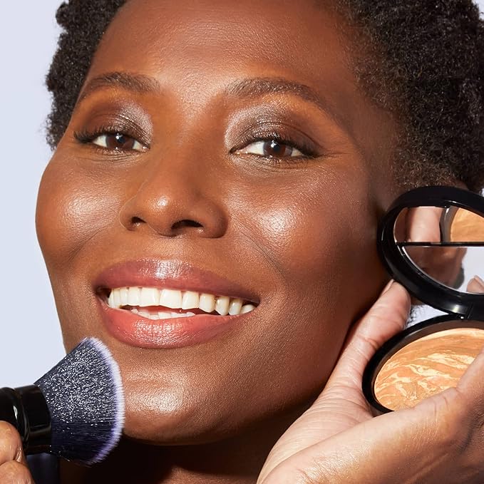 LAURA GELLER NEW YORK Baked Balance-n-Brighten Foundation with Kabuki Brush Makeup Set, Toffee