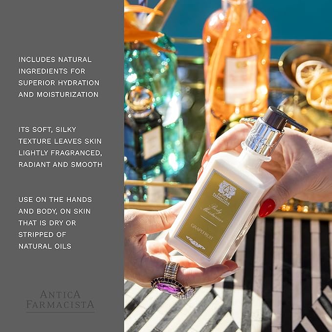 Antica Farmacista Body Moisturizer - Moisturizing Scented Lotion - Premium Body Moisturizer - Luxury Gift for Women & Men - Hand & Skin Hydration - Grapefruit, 10 Fl Oz