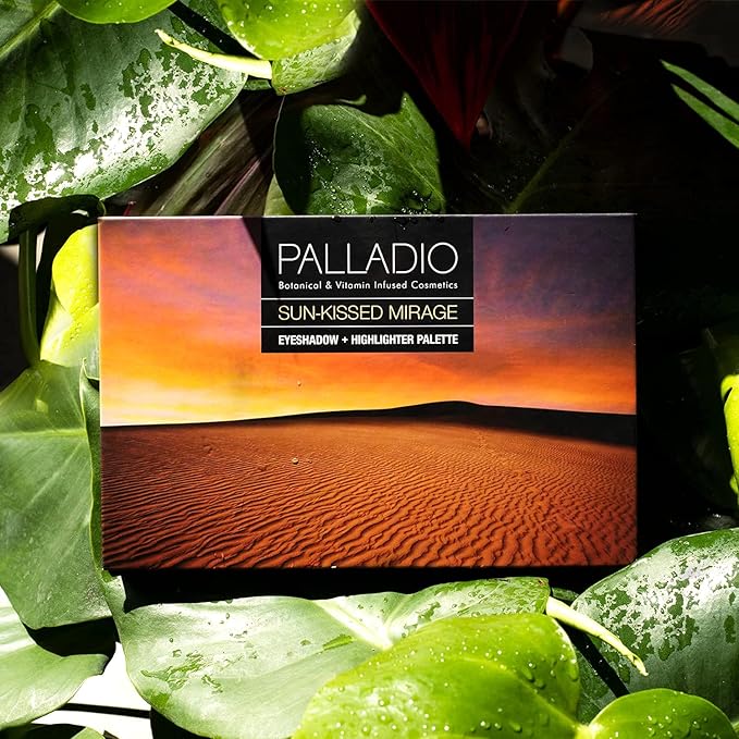 Palladio Sun-Kissed Mirage Eyeshadow Highlighter Palette, Warm Flawless Look, Matte and Shimmer Finishes, 14 Curated to Ensure Rich and Highly Pigmented Colors, All Day Wear (SUN-KISSED)