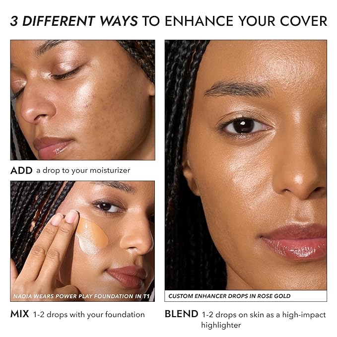 COVER FX Custom Enhancer Drops - Celestial: Opalescent Finish - 15mL - Radiant Glow - Liquid Highlighter