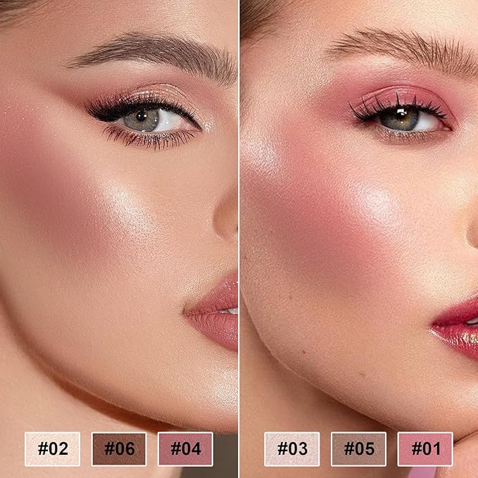 6 Colors Cream Contour Stick Makeup Contour Kit,Double-ended Cream Bronzer Stick for Sculpt, Highlighter Stick,Cream Blush Stick,Lightweight Contour Makeup Kit, Matte & Dewy Finish (SET A)