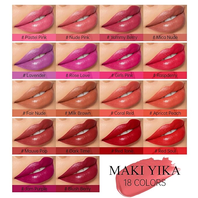 MAKI YIKA Moisture Dark Berry Lipstick for Women Hydrate Lip Gloss for Dry Cracked Lips Weightless Glossy Lip Color Juicy Finish,M039 Blush Berry
