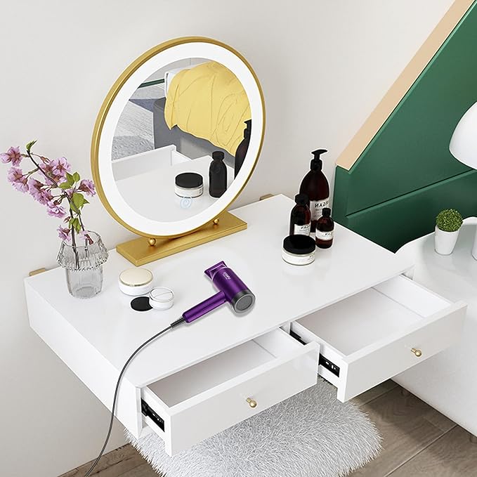 Hair Dryer with Diffuser, CONFU Ionic Blow Dryer 1600W, Portable Lightweight Fast Drying Negative Ion Hairdryer, 3 Heat Settings with Diffuser and Concentrator Nozzle for Home & Travel