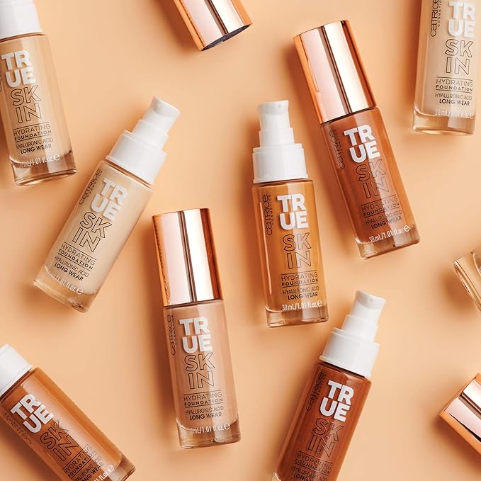 Catrice | True Skin Hydrating Foundation | Lightweight Buildable Coverage with Hyaluronic Acid and Watermelon Seed Oil | Vegan & Cruelty Free (015 | Warm Vanilla)