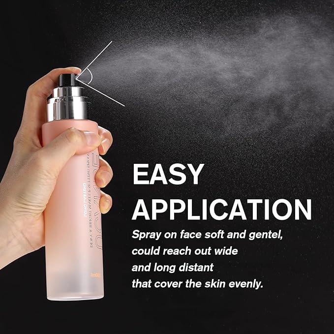 UCANBE Dewy Makeup Setting Spray, Moisturizing Finishing Spray Long Lasting Face Mist, Lightweight Hydrate Make Up Spray for Natural Glow, 7 Fl Oz Large Size