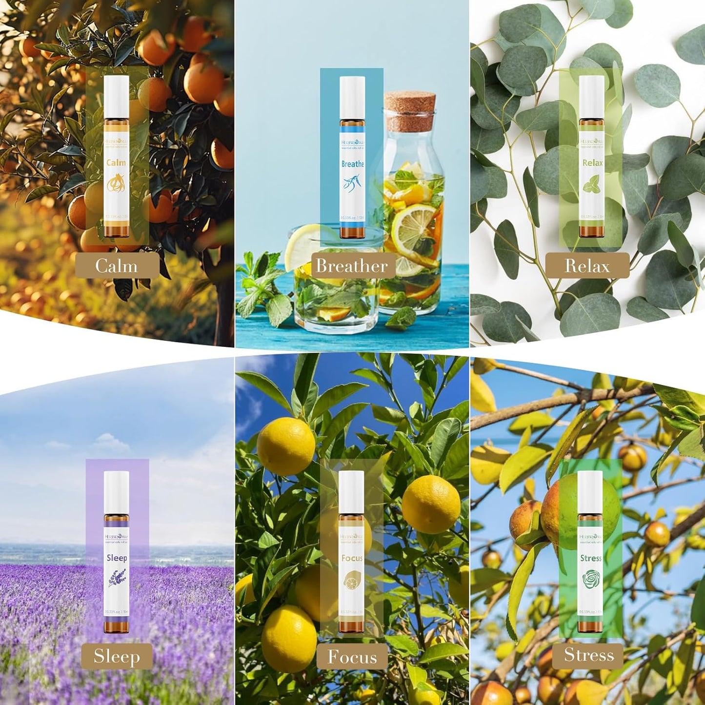 Aromatherapy Essential Oil Roll On Blend Relaxation Gift for Women, Natural and Pure Essentail Oils with Travel Size Roller Ball Bottle (Sleep, 1)