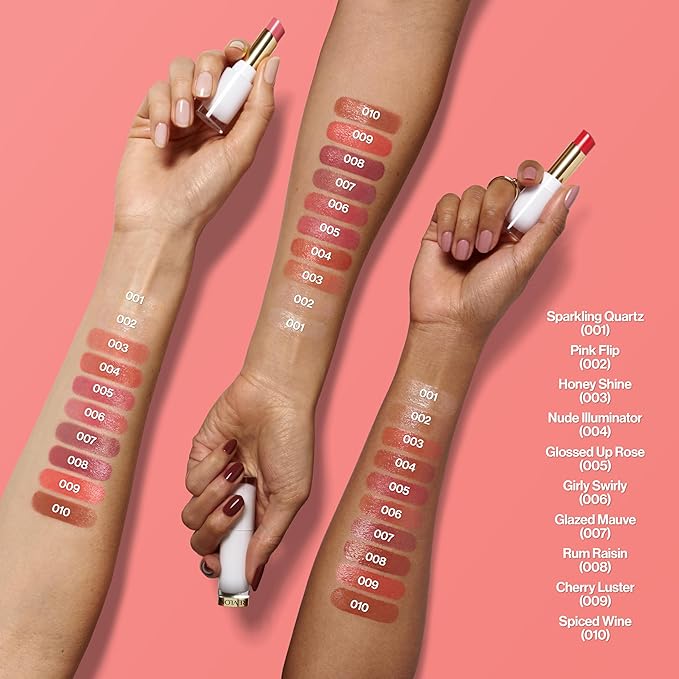 REVLON Super Lustrous Glass Shine Balm, Hydrating Tinted Lipstick, Sheer, Glossy Shiny Finish, 009 Cherry Luster, 0.11 oz