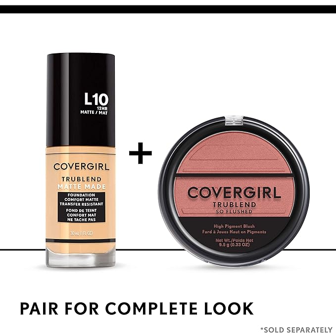 COVERGIRL Trublend So Flushed High Pigment Blush, Love Me, 0.33 Oz