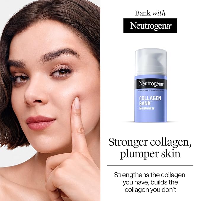 Neutrogena Collagen Bank Face Moisturizer, Larger Size Anti-Aging Face & Neck Collagen Cream, Bakuchiol, Face Lotion Supports Skin’s Natural Collagen for Visibly Plump Skin, 2.7 fl. oz